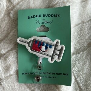 Retractable badge holder by Nurseology needle NWT